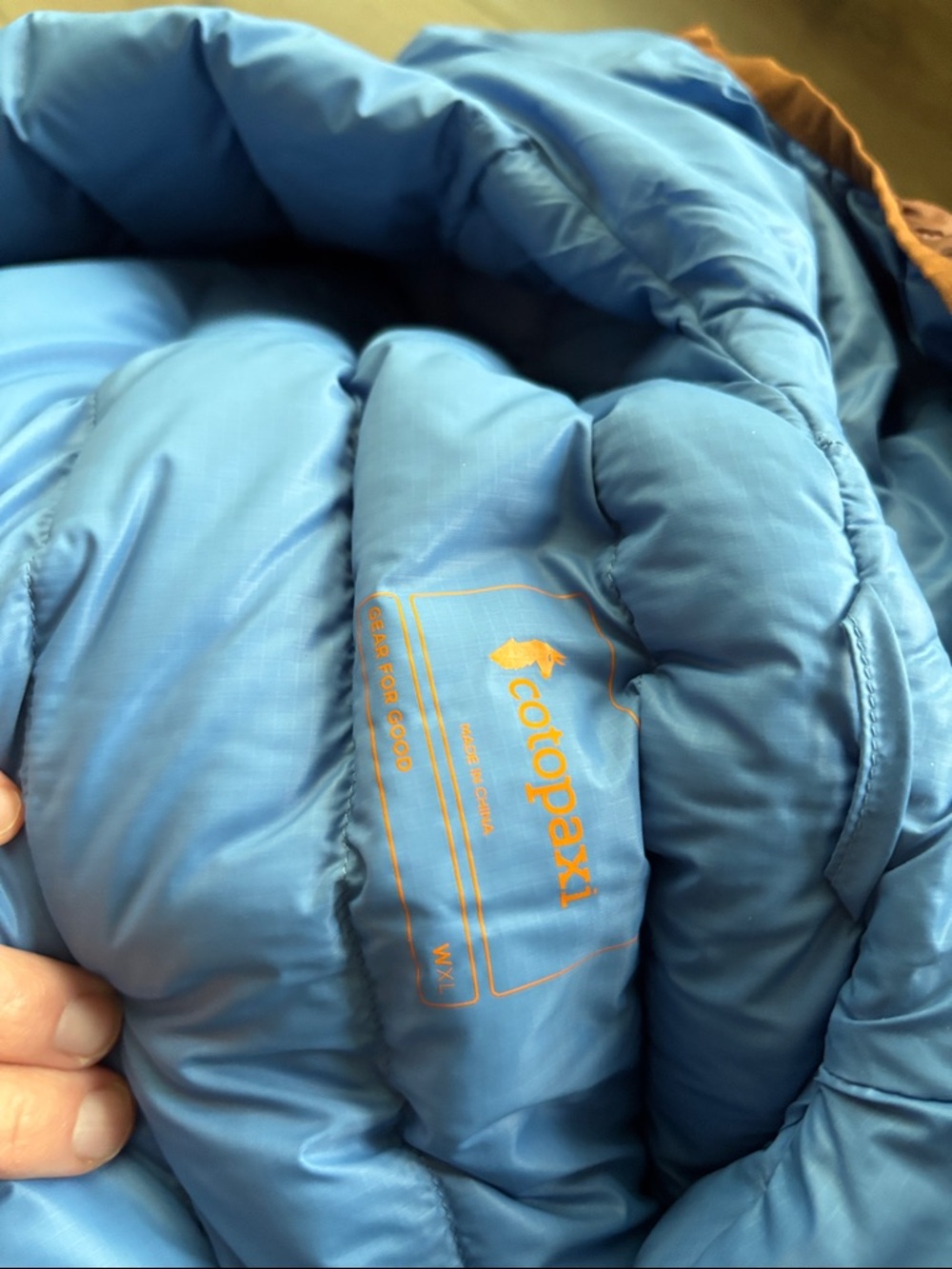 cotopaxi Brown, Orange & Blue Insulated Hooded Ski Jacket - Picture 5 of 6